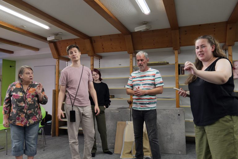 OVIGO Theater, Kalter weißer Mann, Probe