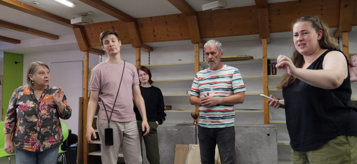 OVIGO Theater, Kalter weißer Mann, Probe